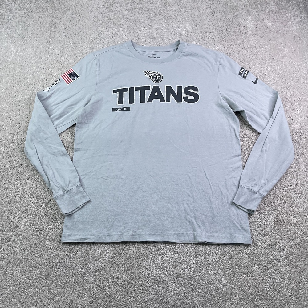 Tennessee Titans Shirt Mens Medium Grey Nike Salute to Service Military American
